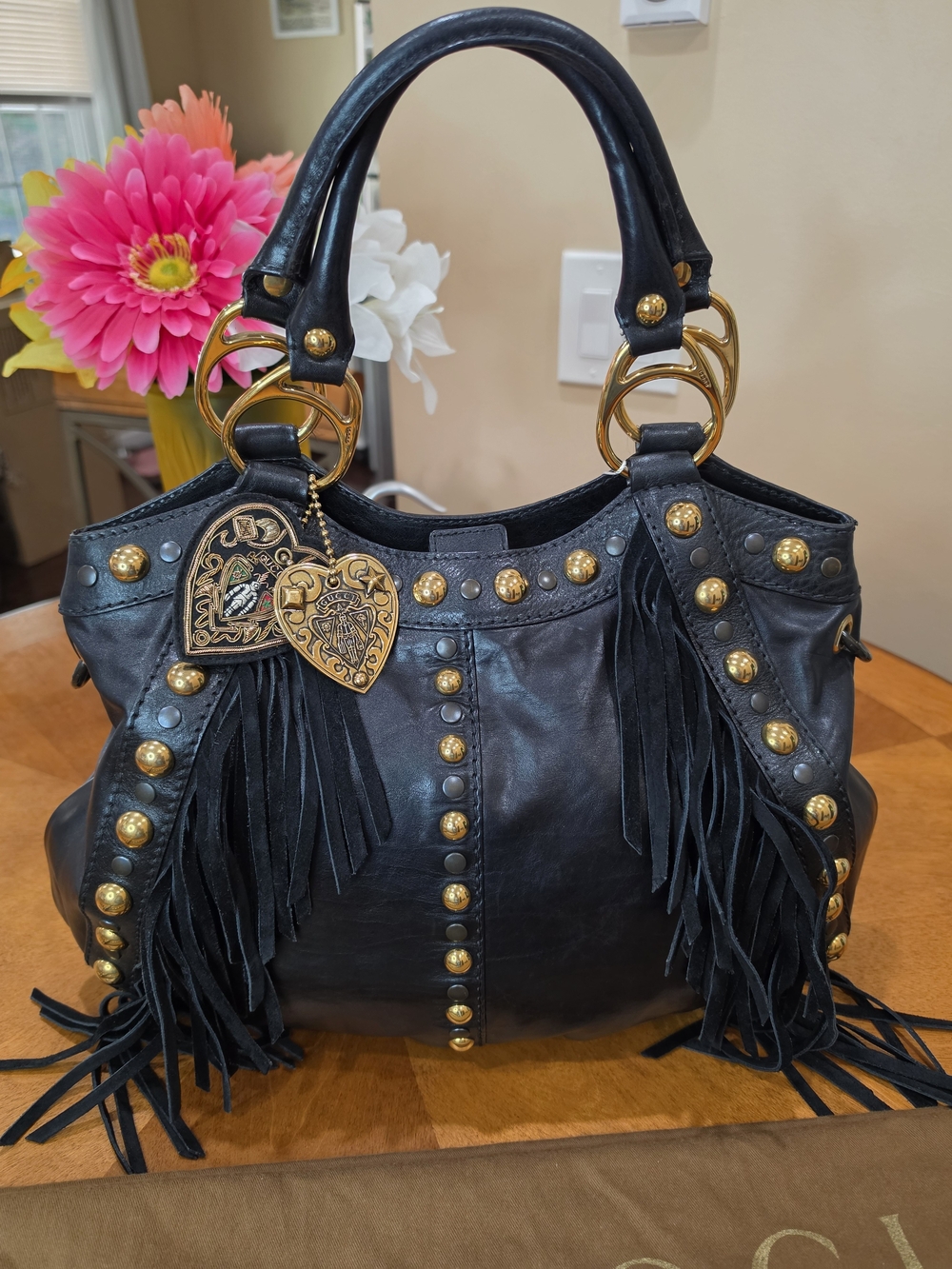 Gucci Hysteria Babouska Large Bohemian Fringe 3 Way Bag